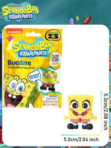 1PC Officially Licensed SpongeBob Blind Bag SquarePants Mystery Box 3D Figurines Random One Cute Collectible Ornament Desk Decor Fun Unboxing Surprise Gift SpongeBob SquarePants Patrick Krabs Squidward Stocking Stuffers Party Birthday Christmas Gift For Friend Family