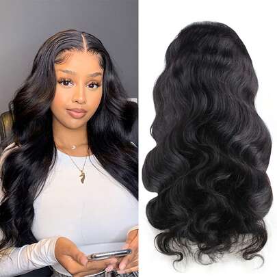 Cabello Liso y Rizado Negro Natural,Peluca Larga para Mujer,Peluca Fibra Negra Resistente al Calor de 26"/66 cm, Adecuada para Fiestas TemáTicas, Cosplay, Sesiones de Fotos, Citas y Más