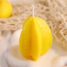 1 pieza Velas de aromaterapia con forma de fruta simulada - Velas de aromaterapia hechas a mano con forma de tomate, fruta estrella, naranja, fresa para decoración del hogar - Multicolor - Ver 9