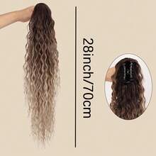 Synthetic Ultra-Long Curly Gradient Ponytail Wig. Easy To Wear. Suitable For Various Occasions Such As Christmas. - Multicolor - View 6