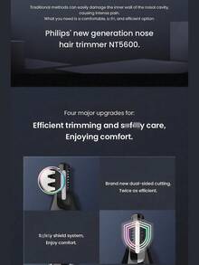 PHILIPS 飞利浦鼻毛修剪器 NT5600，适合作为生日或节日礼物 - 彩色 - 查看 3