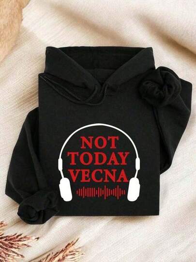 Outfits For Men TT735 Not Today Vecna Hoodie, Matching Vecna Hoodie, Unisex Hawkins Hoodie, Stranger Hoodie, Running Up That Hill Hoodie, Upside Down Hoodie Autumn/Winter