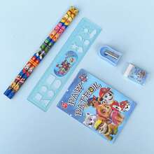 Paw Patrol Kids Stationery Set Gift Box - Includes Pencil, Ruler, Pencil Sharpener, Eraser, Notebook, Cartoon Student School Supplies, Back To School Gift, Birthday Party Gift, Classroom Reward Practical Stationery