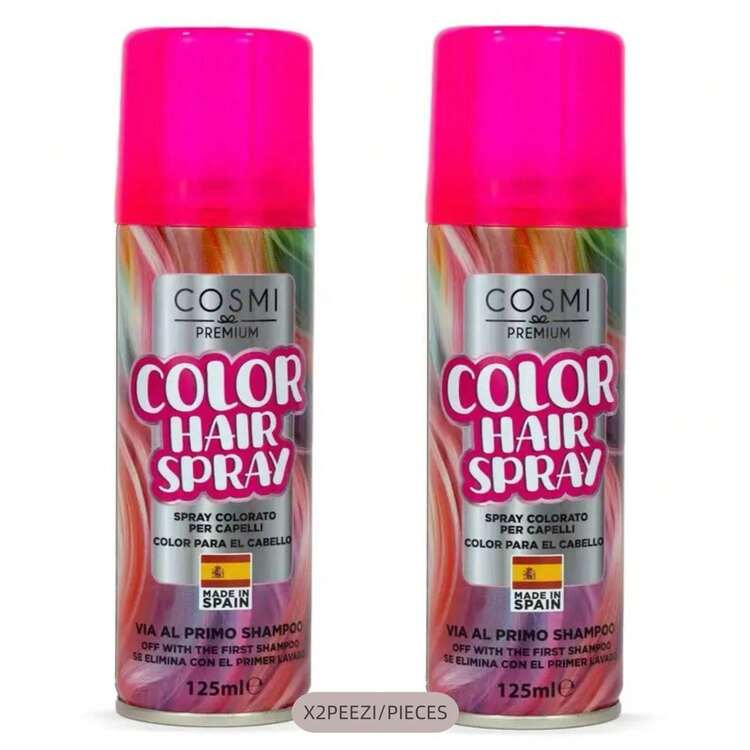 COSMI MILANO Made In Spain 125ml Spray, Temporary Hair Dye 125ml, 5 Vibrant Colors, Easy To Apply And Remove With Shampoo, Light, Long-Lasting And Gentle On Hair Formula, Create Your Exclusive Look For Summer, Beach, Parties And Holidays, Creative Festivals And Special Evenings, Unique And Personal Style. - FUCHSIA 205 - View 8