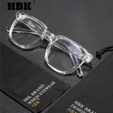 HBK 时尚光学镜架新款 TR90 方形大框复古艺术装饰休闲透明眼镜男女通用，户外旅行假日街头摄影购物节礼物 - K39922 - 查看 43
