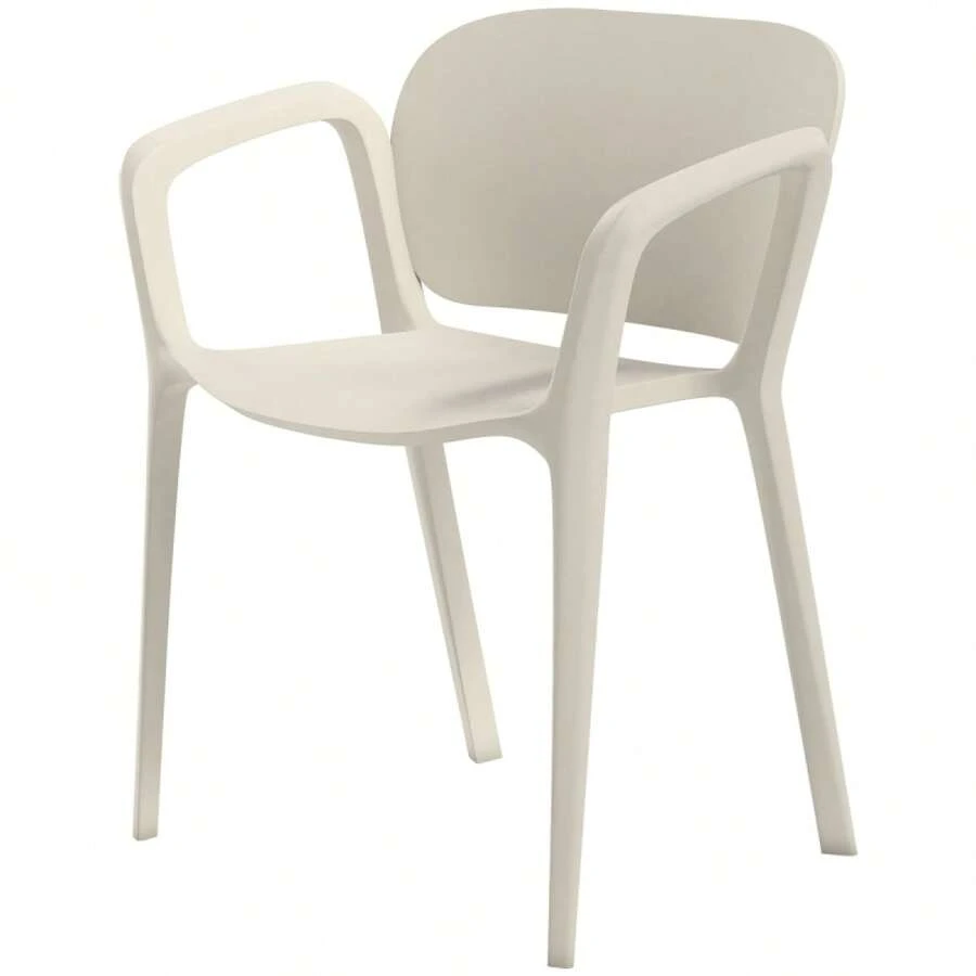 Outsunny Set Of 4 Garden Chairs, Weatherproof Plastic Garden Chairs, Stackable Chairs With Armrests And Backrest, Load Capacity Up To 120 Kg, On-Site - 1 - View 1