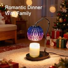 1个紫色玻璃电蜡烛加热器，带调光器和定时器，适用于融化蜡烛，是圣诞节、世界文化日、感恩节、生日、晋升、乔迁之喜等场合送给妈妈和女性的完美礼物。 - 美規A型插(110-127V) - 查看 2