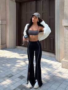 1 Stück nahtlose Yoga Fitness Leggings und weite Hose, geeignet für alle Jahreszeiten