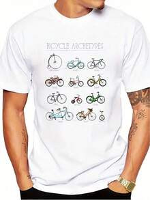 Maglietta grafica vintage da uomo - Camicia oversize con 10 motivi vintage (10 velocità, MTB, bici da corsa, BMX, ibrida, pieghevole, cruiser, single speed, fixed gear, recumbent) - Camicia a maniche corte traspirante per appassionati, comfort in tutte le stagioni, lavabile in lavatrice, collo tondo, vestibilità morbida per abbigliamento casual, ideale per eventi ricreativi - nero - Visualizzare 1