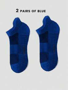 1/2/5双装 时尚耳形字母男女通用休闲篮球袜，毛巾布袜底，透气吸湿，防臭，多功能低帮运动休闲袜 - 彩色 - 查看 39