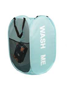 Foldable Mesh Laundry Basket With Carrying Handles, Large Side Pocket For Children's Room, Student Dorm, Caravan, Cruise Ship, Gray Closet Organizer, College Dorm Essentials, Clothes Organizer, Storage Organizer, Laundry Bag, Washing Machine Bag, For Dirty And Clean Clothes, Bras, Bedroom Accessories, Closet Organization And Storage Garment Bag Waterproof Bag Storage Bags Clothes Storage Clothes Bag Packing Cubes Travel Essentials Travel Organizer - Multicolor - View 9