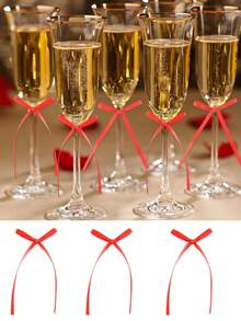 20个蝴蝶结纸杯蛋糕装饰，生日蝴蝶结丝带，可爱红色蝴蝶结香槟杯气球墙面派对装饰，新娘蛋糕甜点指示牌，男孩女孩生日婚礼派对用品，蝴蝶结蛋糕装饰，礼品包装蝴蝶结装饰，情人节装饰，情人节礼物装饰