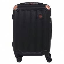 Mano 20in Bali Viaje Cabina Carry On 10kg Candado Ruedas 360 Nueva moda de 20 pulgadas rueda universal equipaje de viaje retro estilo portátil caja de tirador maleta de negocios - Negro 8166 - Ver 2