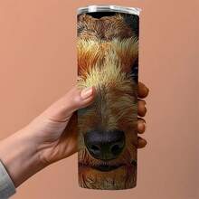 1 Piece 20 Oz Elta Terrier Insulated Cup With Lid And Straw - Durable 304 Stainless Steel, Perfect For Sports And Outdoor Activities, Great Gift For Dog Lovers - 20oz - View 6