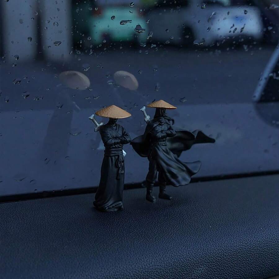 Trang trí màn hình xe hơi kiếm sĩ phương Đông cổ đại, đồ trang trí gương chiếu hậu Samurai hoạt hình - Hiệp sĩ - Xem 1