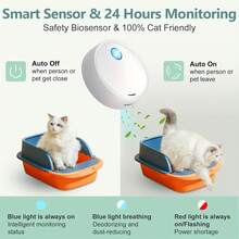 Penghilang Bau Kotak Pasir Kucing Pintar | Menghilangkan Bau 99%, Dapat Diisi Ulang USB, Daya Tahan Baterai Lama, Pembersih Udara Hewan Peliharaan, Cocok untuk Kotak Pasir, Toilet, Lemari, dan Ruang Kecil - Putih - View 16