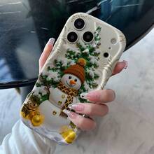 Casas de teléfono super resistentes a las caídas, bonitos muñecos de nieve y formas de árboles para regalos y decoración, para iPhone 17, 16, 15, 14, 13, 12, 11, 8, 7, X, XS, Pro, Pro Max, Plus, diseño 2D, casillas de teléfono - Mezcla de color 1 - Ver 2