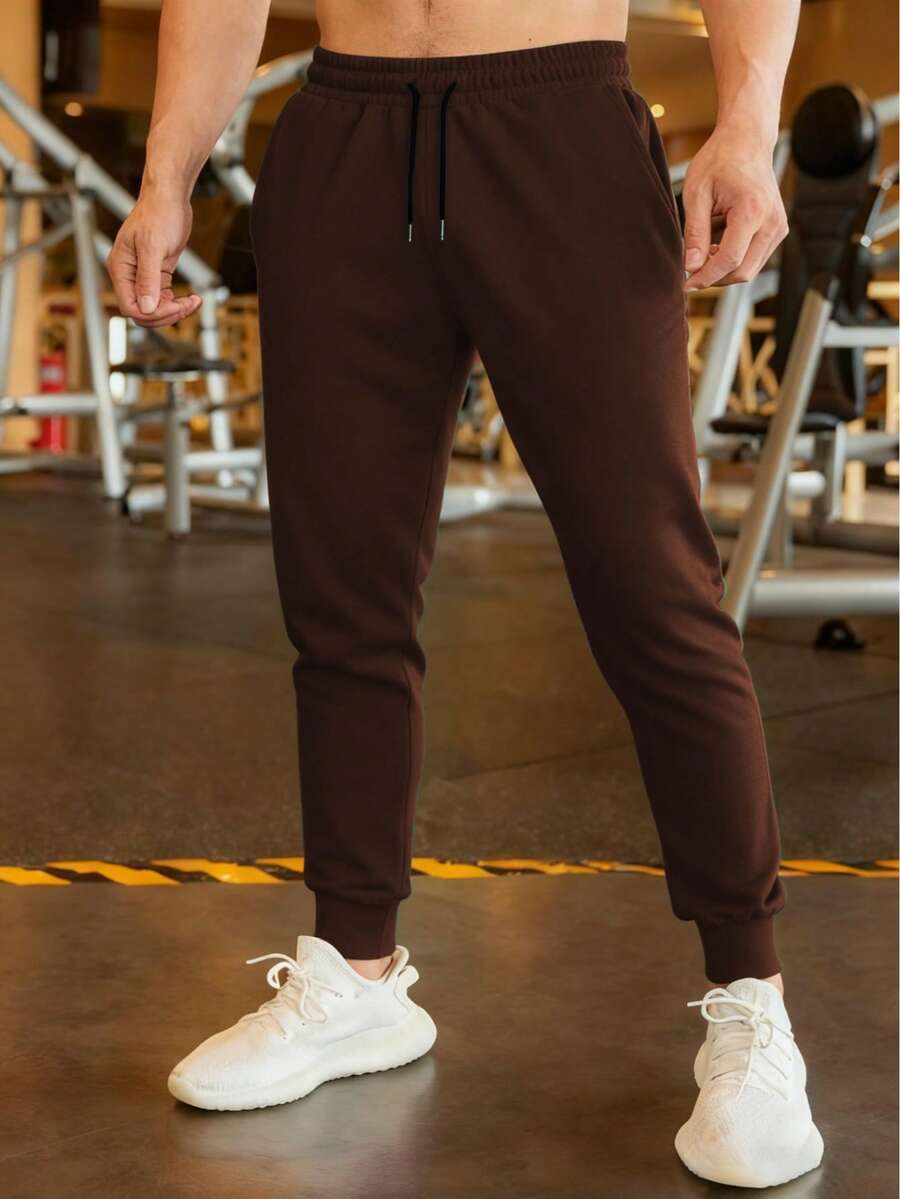 Quần thể thao nam thường ngày, quần jogger cạp rút dùng để chạy bộ, tập luyện, chạy bộ - màu nâu - Xem 1