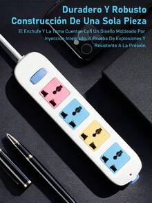 Regleta Inteligente, Multifunción Con Interruptor De Línea Larga, Panel De Conexiones De Alta Potencia Para El Hogar Poroso - Tipo de Enchufe A USA (110-127V) - Ver 3