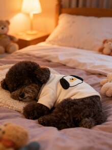 1件 HUITAIYANG 宠物卫衣，狗狗衣服，狗狗卫衣，秋冬季保暖宠物服装，猫咪上衣防掉毛，可爱狗狗印花，适合中小型犬猫 - 彩色 - 查看 8