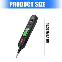 12-300V交流非接触式电压测试仪，智能电压检测器，带NCV功能和背光报警，需1节AAA电池（不包含在内） - 彩色 - 查看 5