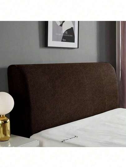 1pc Solid Color Plaid Headboard Cover, Thick Full Coverage Headboard Protector With Elastic, Universal Fit, Women's Day, Travel Essentials, Wedding Favors, Y2k, Bedroom, Car Accessories Women, Kitchen Decorkitchen Decor