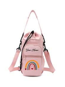 1 PIEZA Bolsa personalizada ajustable para botella de agua con correa para el hombro, funda aislante protectora, portabotellas cruzado, con bolsillo para teléfono, mochila con múltiples agujeros para botellas, portabotellas de bolsillo portátil para exteriores y casual, soporte para teléfono y organizador, ligero para fitness, viajes, senderismo, uso diario - regalo ideal para entusiastas de actividades al aire libre, organizador de viaje compacto, material duradero, perfecto para un estilo de vida activo. - Multicolor - Ver 10