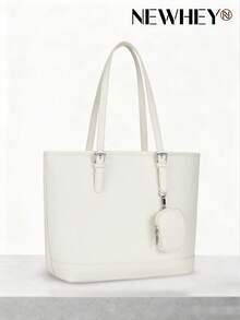 Women's Handbag, Genuine Leather Shoulder Bag, Large Capacity Wallet And Handbag Set With Detachable Small Pouch - Multicolor - View 9