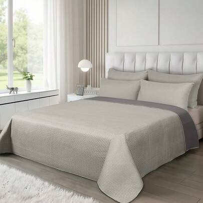 SERAPHINEX Juego De Funda De Almohada Y Edredón De Aire Acondicionado Bicolor, Incluye 1 Edredón Y 1/2 Fundas De Almohada, Hecho Con Un Suave Y Cómodo Proceso De Relleno, Diseño Transpirable Para Mantener La Frescura Y Comodidad, Se Integra Fácilmente En Cualquier Decoración De Dormitorio