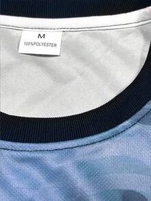 意大利那不勒斯男式足球球衣和青少年圆领T恤，饰有万圣节和意大利风格图案。适合观看意大利队比赛、足球训练、健身房锻炼、派对和日常穿着。也是送给足球迷的贴心礼物。 - 霧霾藍 - 查看 4