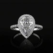 Creative Sparkling Water Drop  Wedding Ring For Women, Simple And Elegant Wedding Jewelry, Suitable For Daily Wear Or Party Fashion Women's Ring, Jewelry Accessories, An Exquisite Gift For Women. - 水滴戒指 - 查看 6
