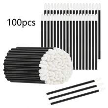 300 Pcs Disposable Lip Brushes, Lipstick Lip Gloss Wands Applicator Tool Makeup Beauty Tool Kits - Black - Black - View 10