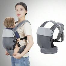 Baby Carrier, Infant Cotton Front & Back Dual-Use Multifunctional Child Carrier Backpack - Multicolor - View 12