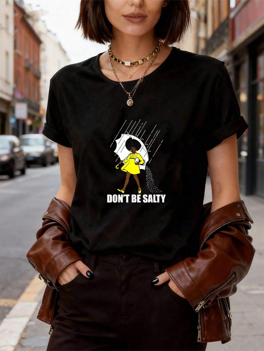 Women T-Shirts - Black - View 1