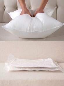 1个/2个/3个白色枕芯，多种尺寸枕垫，超柔软纤维填充，方形装饰枕，简约时尚，适合家居装饰、客厅沙发、卧室、户外/情人节/母亲节装饰。 - 白色 - 查看 12