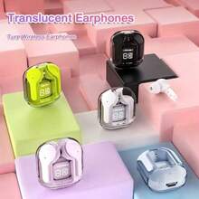 全新TWS无线耳机，带LED电量指示灯、数字显示、立体声、蓝牙兼容、透明无线蓝牙耳机、HIFI音质，适用于所有智能手机