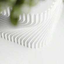 ORIZZONTE Modern Decorative Vase With Intertwined Spiral Structure – Dynamic Minimal Design For Plants, Cactus, Bonsai – Home/Office Gift Idea – Available In 2 Sizes – 100% Made In Italy, Shipping From Italy - 白色 - 查看 3