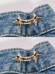 1/2/3/5 Pairs Star Shaped Waist Cincher Clips, Waist Shaping Magic Tool, Adjustable Waist Clips For Belts, Scarves, And Sweaters - Silver - View 20