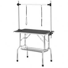 Professional Folding Dog Grooming Table With Adjustable Arm, Sturdy Portability, Arm And Strap Support, Mesh Tray And Rubber Mat - 1 - 查看 8