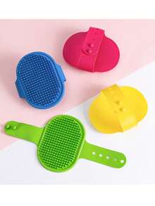 2 件装宠物 TPR 沐浴刷、猫按摩刷、狗沐浴手套、硅胶清洁橡胶沐浴梳、可调节、按摩沐浴免洗手套，适用于长毛和短毛的狗和猫 - 彩色 - 查看 8