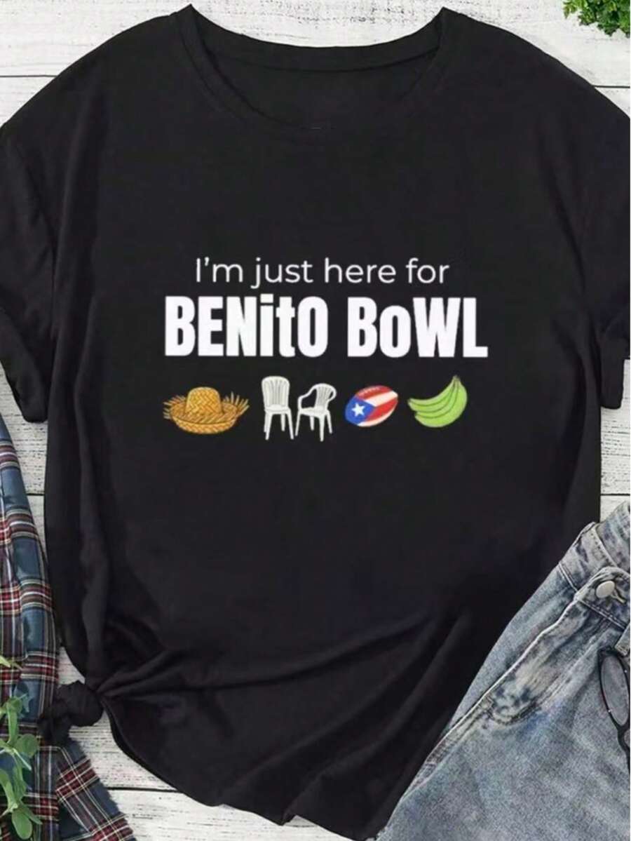 Benito Bowl Shirt 2026 Puerto Rico Football Show Shirt Football Tee - 黑色 - 查看 1