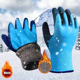 保暖加厚防护手套，秋冬季保暖内衬户外手套，露营、徒步、远足的绝佳圣诞礼物