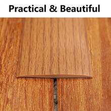 1pc 5cm/1.96in Peel And Stick Floor Transition Strips, Self-Adhesive Wood Grain Flooring Edge Trim, Easy To Cut Edge Sealing Tape - Ideal For Seamless Indoor Wall And Subfloor Decor, Gap Coverage, For Home And Construction Projects, Multi-Purpose Wood Grain Surface - Multicolor - View 5
