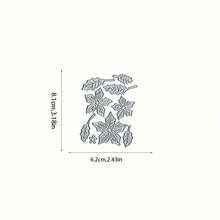 1件装花瓣切割模具 - DIY剪贴簿和卡片制作模板，剪刀，花卉系列