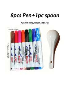 Random 1/8/12/24pcs Magic Watercolor Pen Color Floating Ink, Water Painting, Party Gifts, Suitable For Drawing Puzzles, Birthday Gifts,Some Of The Patterns On The Shell Are Random - Multicolor - View 14