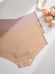 5 Packs Of Seamless Comfortable High-Waisted Brief In Versatile, Skin-Friendly Colors - Multicolor - View 6