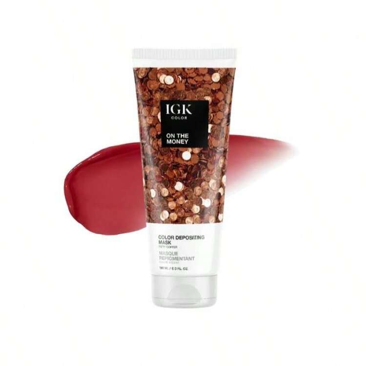 IGK Hair Gloss Toner &Amp; Color Depositing Mask | Fiery Copper Semi-Permanent | Vegan + Cruelty Free | On The Money - ColorF - 查看 1