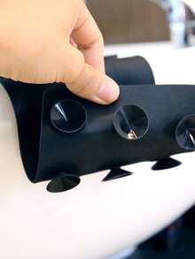 1 Set Black Silicone Suction Cup Salon Shampoo Bowl, Large Capacity Dye Mixing Bowl Set - Black - View 7