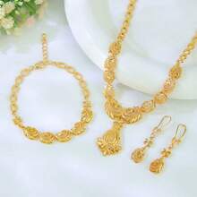 1 Set Dubai Vintage Wedding Jewelry Set 21k Gold Plated Arabic Muslim Punk Hip Hop Necklace Middle Eastern Women Jewelrys - Jewelry Set - View 14