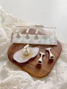 亚克力极光彩虹色矩形钻石形状美甲展示架，树脂水晶珠水钻复古韩国花朵激光 DIY 家居和户外女士母亲姐妹妻子女友婚礼美甲沙龙美容情人节使用